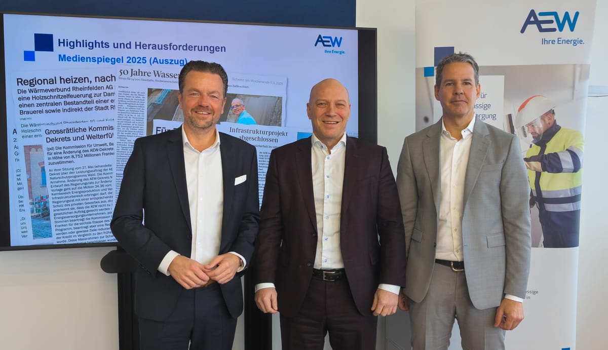 Gutes AEW-Ergebnis auch dank Sondereffekten – rekordhohe 53 Mio. Gewinn für den Kanton