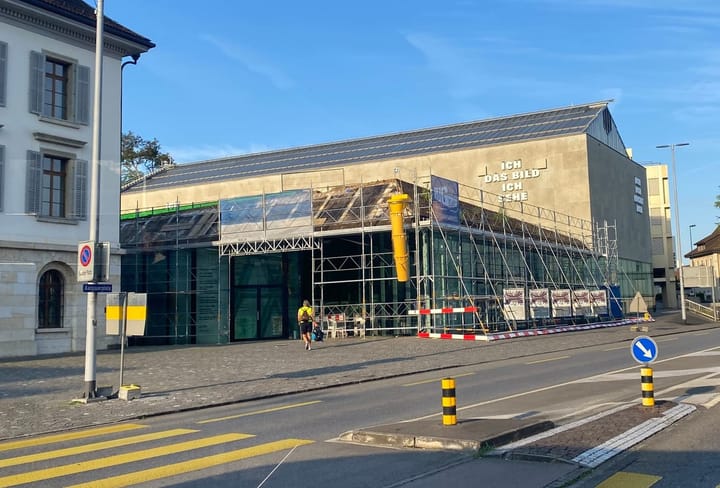Dachterrasse des Aargauer Kunsthauses aufgrund von Sanierungsarbeiten vorübergehend gesperrt